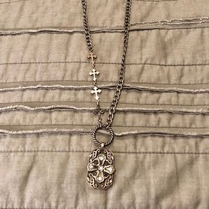 Vintage Looking Silver Cross Necklace from Buckle